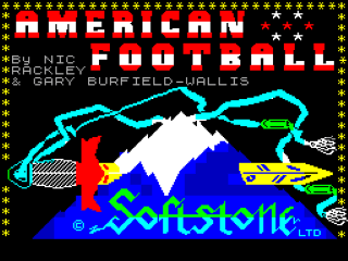 American Football title screen for ZX Spectrum